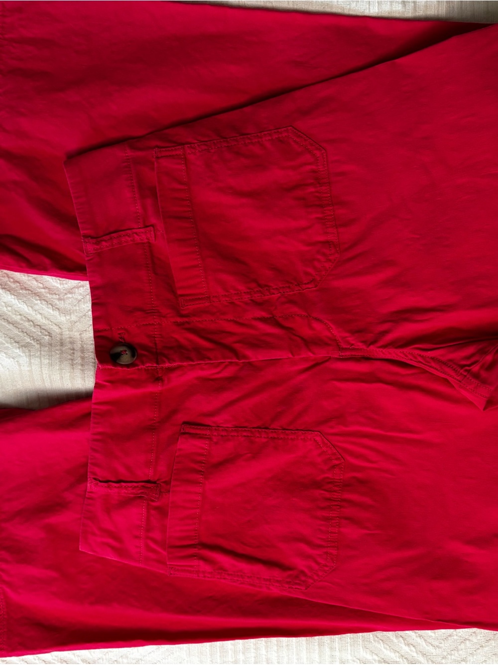 The Colette Bright Pink (Rasberry) Button-Front Pants by Maeve—Anthropologie